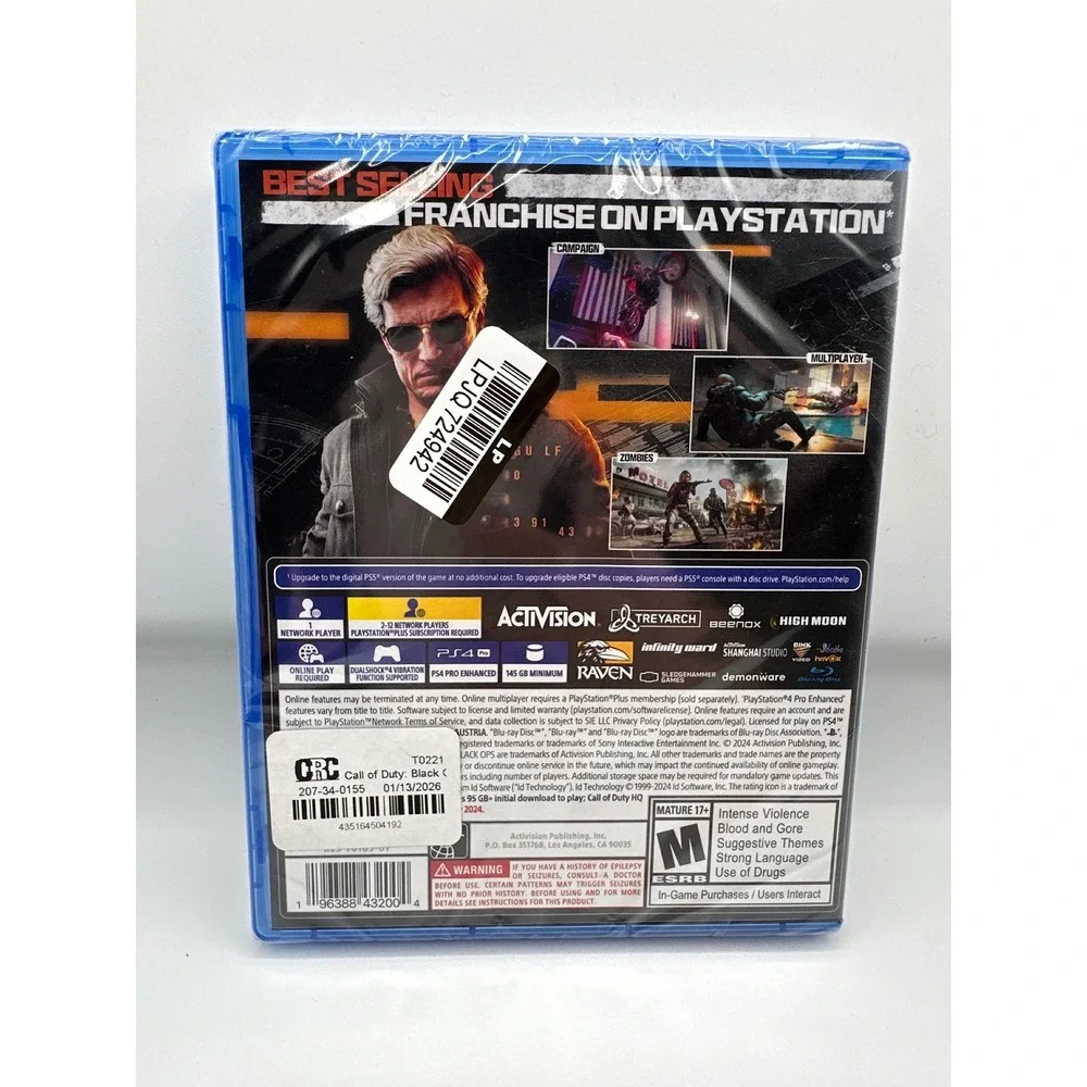Activision Call of Duty Black Ops 6 PS4 One Size Blue New Cross-Gen Bundle